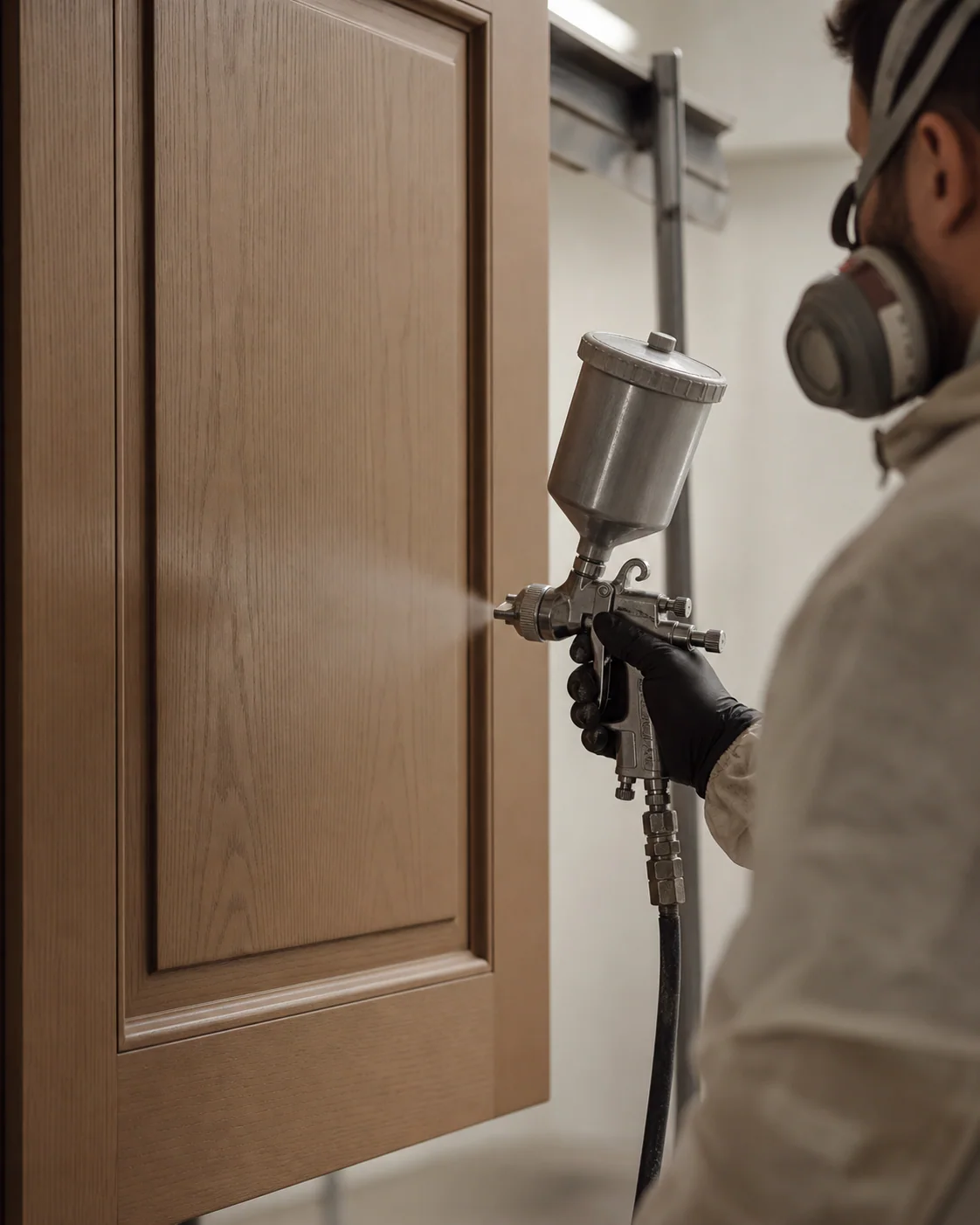 Even lacquer finish being applied to a component